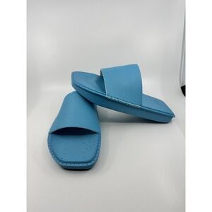 Adidas Y-3 Yohji Yamamoto Blue Cyan Water Slides Men's Size 7 Women's 8.5 ID4444